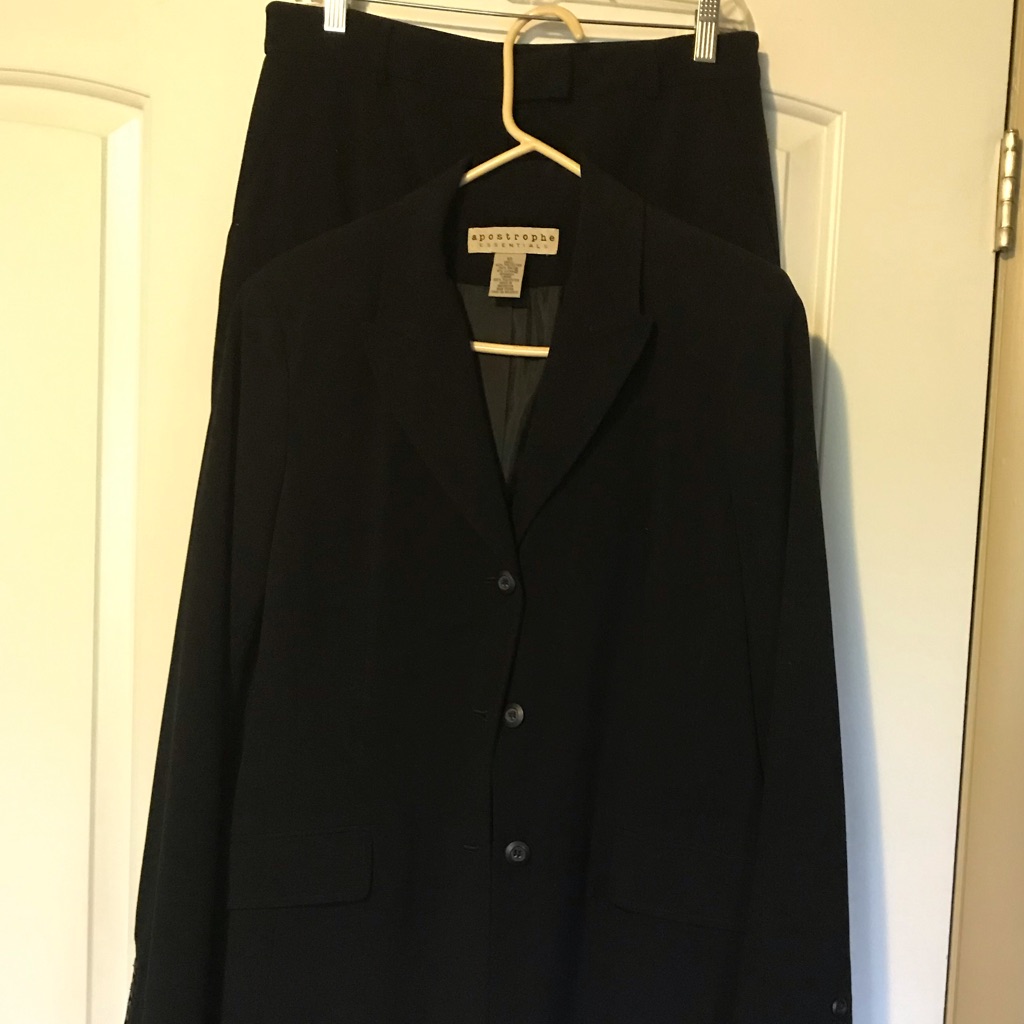 Black Apostrophe Essentials Pantsuit Size 12